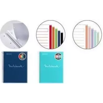Quaderno MIQUELRIUS Collegeblock EMOTIONS, DIN A5, rosa a quadretti, 120 fogli, 90 g/m² carta bianca, rilegatura a spirale, 4 fori, 1 pezzo (MR46105)
