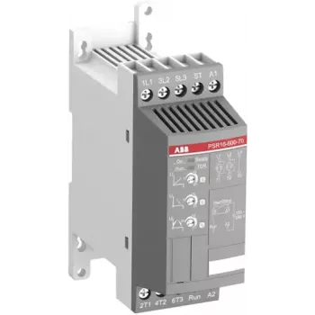 ABB PSR16-600-70 avviatore progressivo, 16 A, 208-600 V AC, controllo 100-240 V AC, 3 fasi, 7,5 kW a 400 V 1SFA896107R7000