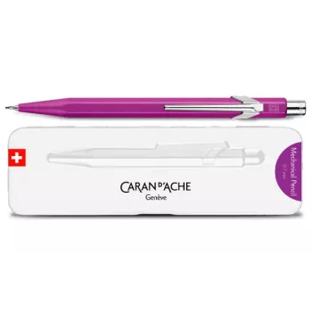 Portamina CARAN D'ACHE 844 Colormat-X 0,7 mm, corpo esagonale in alluminio satinato viola 844.605