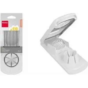 Metaltex tagliauova universale, plastica ABS, argento/bianco, 1 pezzo (204510014)