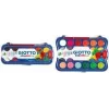 GIOTTO set di colori a tempera, 12 colori, vasetti da 30 mm, alta coprenza, astuccio in plastica, con pennello (F351200)