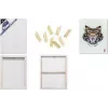 KANGARO K-820021 tela su telaio 3D, 500 x 600 mm, bordo profondo 37 mm, 100% cotone 380 g/m², gesso a 3 strati, bianco, 1 pezzo