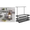 Metaltex Tokyo LAVA organizer per lavello, nero opaco, metallo, resistente alla ruggine, antishock, 1 pz. 352902000