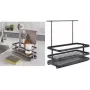 Metaltex Tokyo LAVA organizer per lavello, nero opaco, metallo, resistente alla ruggine, antishock, 1 pz. 352902000
