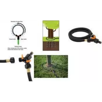 Bradas anello di irrigazione con valvole, 1/2 pollice, 2,0 m, pressione max 0,7 bar, convoglia l'acqua verso la zona radicale (WADC1/220)