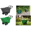 Bradas HANDY-GO carriola da giardino 90 L verde, portata 150 kg, vasca in plastica, telaio in acciaio, ruota pneumatica TQ-WB090GR