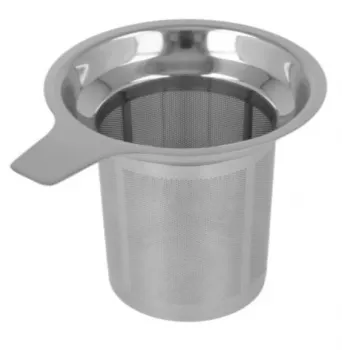Metaltex colino grande per tè, acciaio inox, filtro microforato tagliato al laser, adatto a tazze e bicchieri 253835010