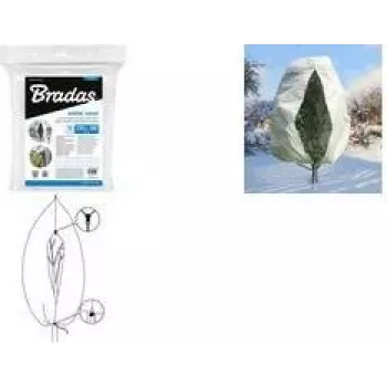 Bradas telo invernale in tessuto non tessuto per piante, 760 mm di diametro, bianco, 1,2 x 1,8 m, 50 g/m², 1 pz. AWWC503120180