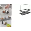 Metaltex Tokyo LAVA portaspezie con manico, metallo verniciato nero opaco 352912000
