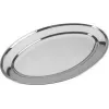Metaltex vassoio da portata ovale, acciaio inox, lucidato a specchio, larghezza 300 mm, argento, lavabile in lavastoviglie, 1 pezzo 690715010