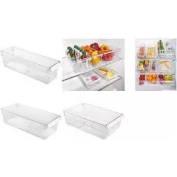 Metaltex Frigo-System organizer per frigorifero, grande, trasparente, polistirene, 1 pezzo 235409000