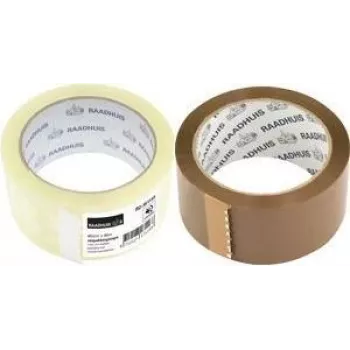 RAADHUIS nastro adesivo da imballaggio in polipropilene marrone a bassa rumorosità, 48 mm x 66 m, 6 rotoli (RD-351146)
