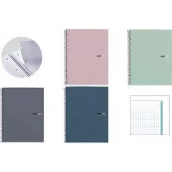 MIQUELRIUS College Block quaderno THE ORIGINAL, DIN A4, blu a quadretti, 80 fogli, 90 g/m², microperforato, 1 pezzo (MR46581)