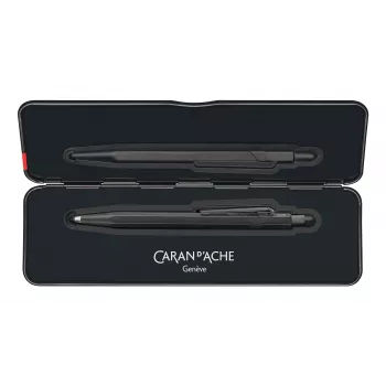 CARAN D'ACHE Fixpencil BLACK CODE portamine, 2 mm, corpo in alluminio esagonale nero opaco 22.496