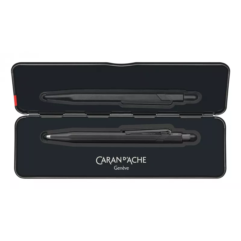 CARAN D'ACHE Fixpencil BLACK CODE portamine, 2 mm, corpo in alluminio esagonale nero opaco 22.496