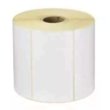 Zebra Z-Select 2000T rotolo di etichette a trasferimento termico – carta patinata bianca opaca, adesivo acrilico permanente, 25,4 x 88,9 mm, 6 rotoli x 5180 etichette