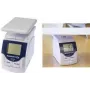 RAADHUIS RD-351143 bilancia postale digitale 500 g, divisione 1 g, bianco/blu in plastica, tara, on/off, a batteria