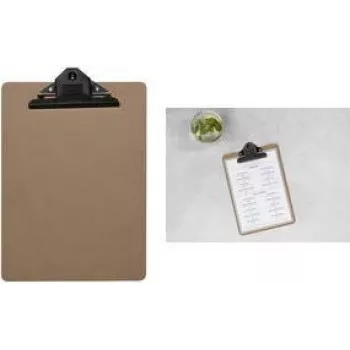 Europel lavagnetta portamenù A4, MDF naturale, clip in metallo, angoli arrotondati, 1 pz. (197001)
