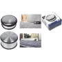 Kangaro K-11000 fermaporta in metallo cromato, diametro 100 mm, altezza 45 mm, 1,25 kg
