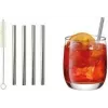 Metaltex cannucce in acciaio inox, dritte, 125 mm, argento, set da 4 con scovolino 253182000