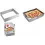 Metaltex anello regolabile rettangolare in acciaio inox per torte, argento, 1 pezzo 257717000