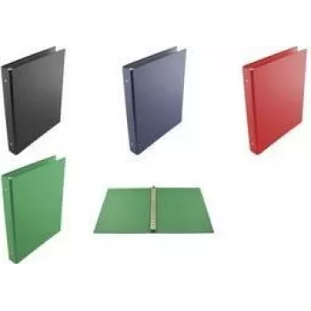 KANGARO K-2310 raccoglitore ad anelli A4, meccanismo a 23 anelli, cartoncino laminato nero, dorso 25 mm