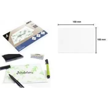 KANGARO K-122551 cartoncino bianco, 250 g/m², 105 x 150 mm, bianco, cartoncino singolo