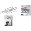 Metaltex My-Mug portatazze da sottopensile, argento metallizzato, 6 tazze, metallo rivestito resistente alla ruggine, senza forare 364928039