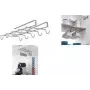 Metaltex My-Mug portatazze da sottopensile, argento metallizzato, 6 tazze, metallo rivestito resistente alla ruggine, senza forare 364928039