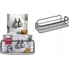 Metaltex Origin LAVA mensola a parete a 1 livello, metallo rivestito Touch-Therm, nero 401104000