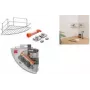 Metaltex Reflex LUXY & VacuumFix mensola angolare, argento, 1 livello, montaggio senza forare 403330000