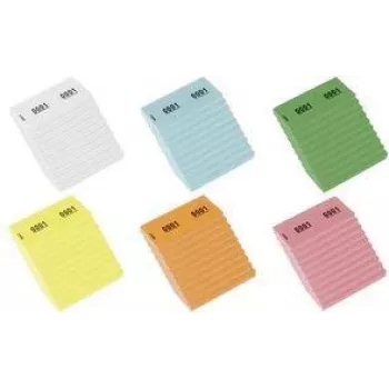 KANGARO K-701112 tessere appendiabiti numerate 1-1000, 105 x 42 mm, verde, carta 70 g/m², blocco incollato da 1000 pezzi