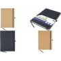 KANGARO K-552161 quaderno A4 rigato kraft, 96 fogli, copertina rigida PU, carta camoscio