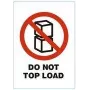 RILLPRINT DO NOT TOP LOAD etichette adesive di avvertenza permanenti, bianche con testo rosso/nero, 74 x 105 mm, 500 etichette per rotolo 76950
