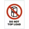 RILLPRINT DO NOT TOP LOAD etichette adesive di avvertenza permanenti, bianche con testo rosso/nero, 74 x 105 mm, 500 etichette per rotolo 76950