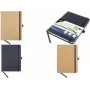 KANGARO K-552341 Quaderno A5 con copertina rigida in sughero, 96 fogli rigati, camoscio 80 g/m²