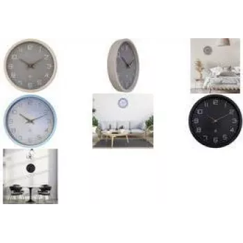 NEXTIME NXT ECO Orologio da parete 300 mm quadrante beige cassa grigia numeri bianchi al quarzo 7373BE