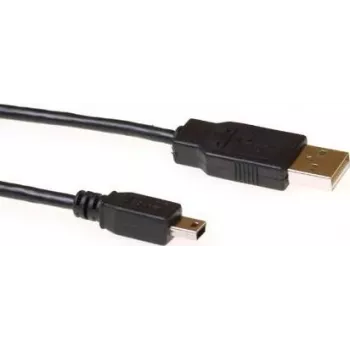 ACT SB2413 cavo USB 2.0 3 m connettore maschio USB-A a connettore maschio Mini-USB B nero