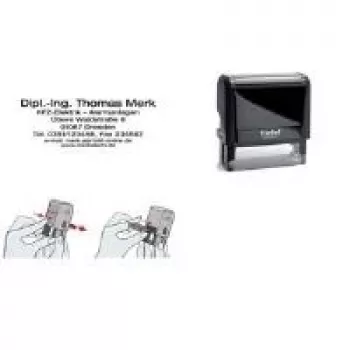 Trodat Printy 4915 4.0 Timbro autoinchiostrante automatico, 7 righe, nero 53538
