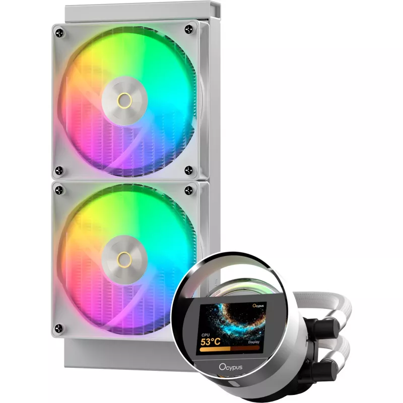 Ocypus Sigma L24 ARGB bianco dissipatore a liquido per CPU 240mm