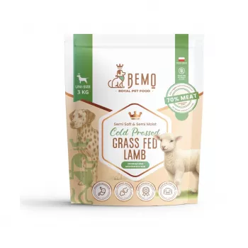 BEMO agnello da pascolo pressato a freddo - cibo secco per cani - 3 kg