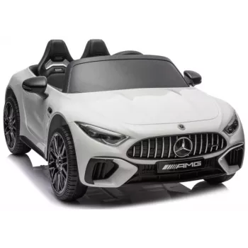 LEAN CARS Mercedes AMG SL63 auto elettrica per bambini a batteria bianca