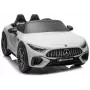 LEAN CARS Mercedes AMG SL63 auto elettrica per bambini a batteria bianca