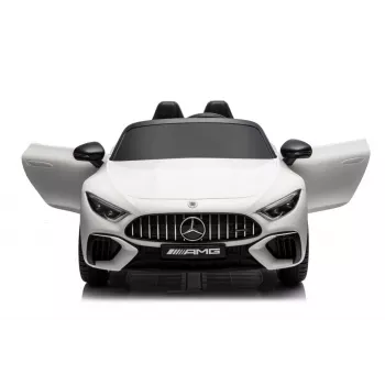 LEAN CARS Mercedes AMG SL63 auto elettrica per bambini a batteria bianca