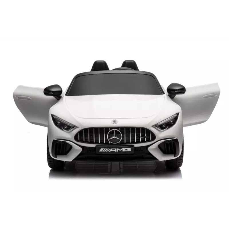 LEAN CARS Mercedes AMG SL63 auto elettrica per bambini a batteria bianca