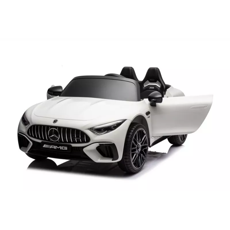 LEAN CARS Mercedes AMG SL63 auto elettrica per bambini a batteria bianca