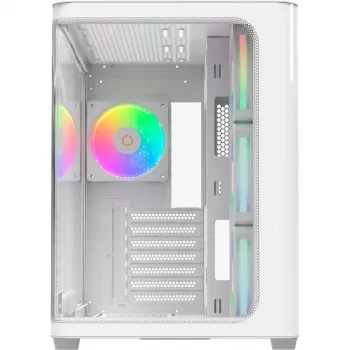 Ocypus Iota C70 Curve ARGB Digital bianco case PC mid-tower con vetro panoramico 270°