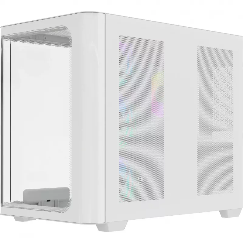 Ocypus Iota C70 Curve ARGB Digital bianco case PC mid-tower con vetro panoramico 270°