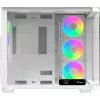 Ocypus Iota C70 Curve ARGB Digital bianco case PC mid-tower con vetro panoramico 270°