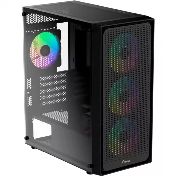 Ocypus Gamma C50 ARGB nero case con vetro temperato mid-tower